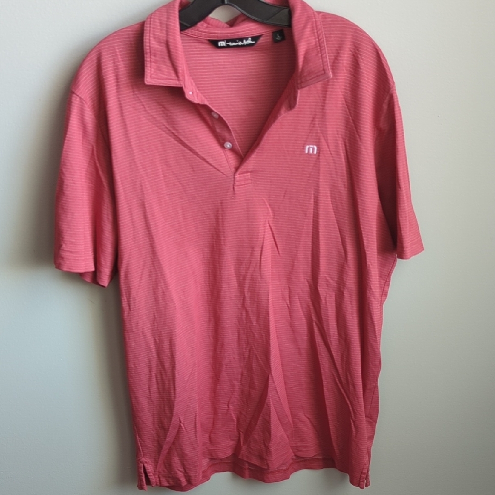 EUC Travis Mathew Soft Red Polo